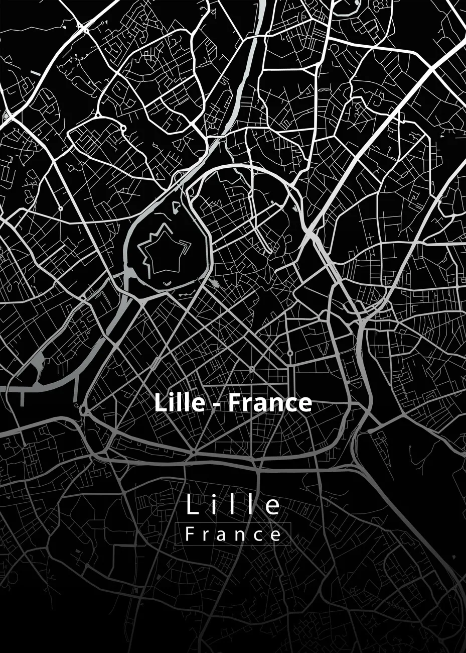 Map showing Pinea location in the Lille area