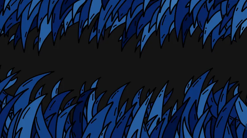 Point Blue : lames bleues en haut et en bas d’une bande centrale anthracite