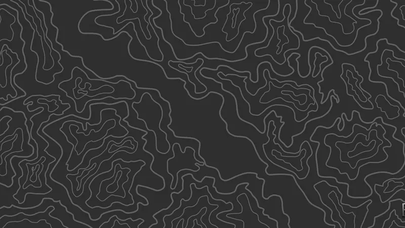 Topographic Black : courbes grises visibles sur une base anthracite