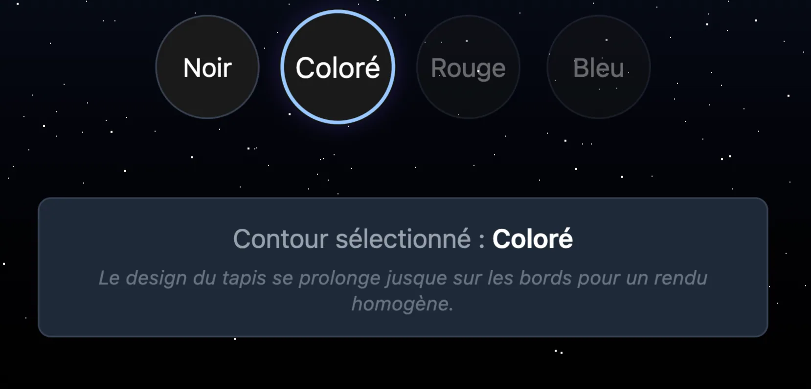 Choosing the border finish of a custom mouse pad