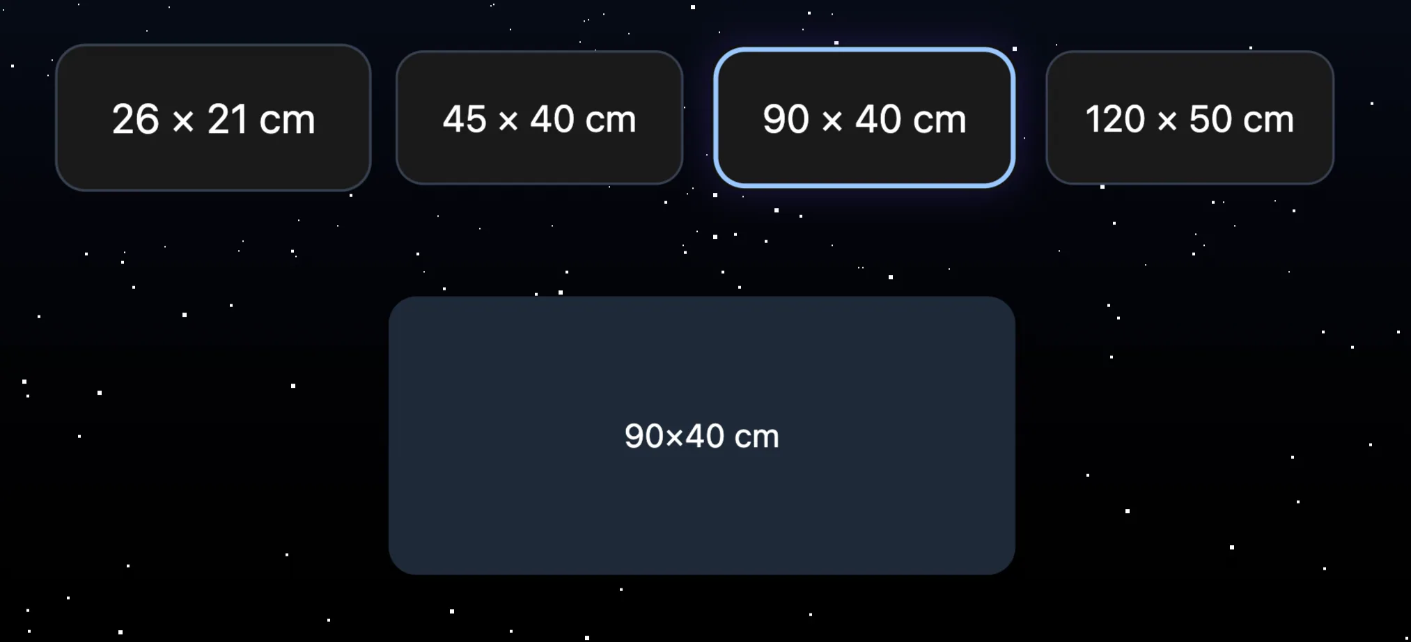 Choosing the size of a custom Pinea mouse pad